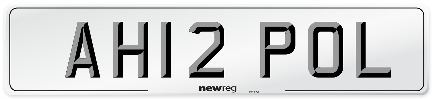 AH12 POL Number Plate from New Reg